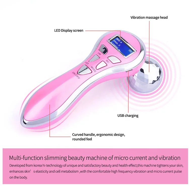 Micro-current Vibration Massager 3D Roller Facial Massager Y Shape Rotating V Face Lift Face Massage
