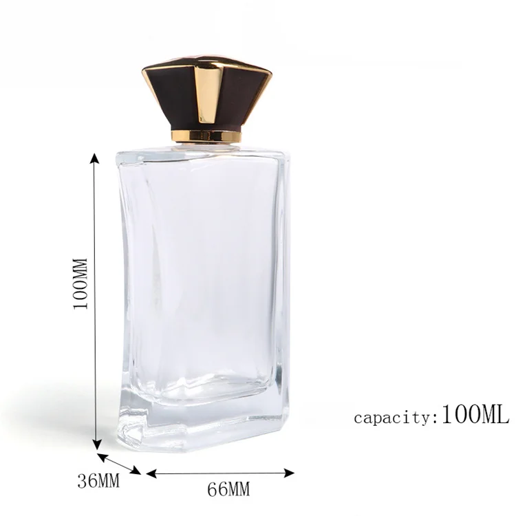 Free sample designer 30 50 ml vintage perfume glass square frosted bottle crimping for turkey