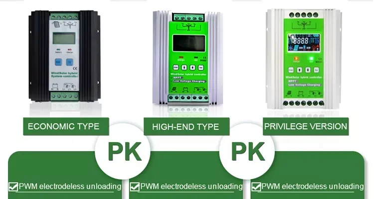 MPPT solar wind hybrid inverter charge controller 12v 24v 48v for 300w 400w 500w 600w 800w wind turbine