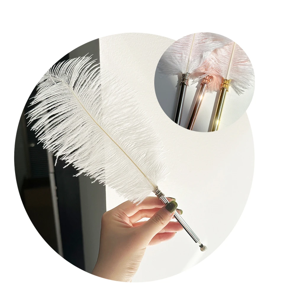 Hot Case 15cm~25cm Natrual Real White Ostrich Feather Wedding Pen Support Custom for Party Birthday Decoration
