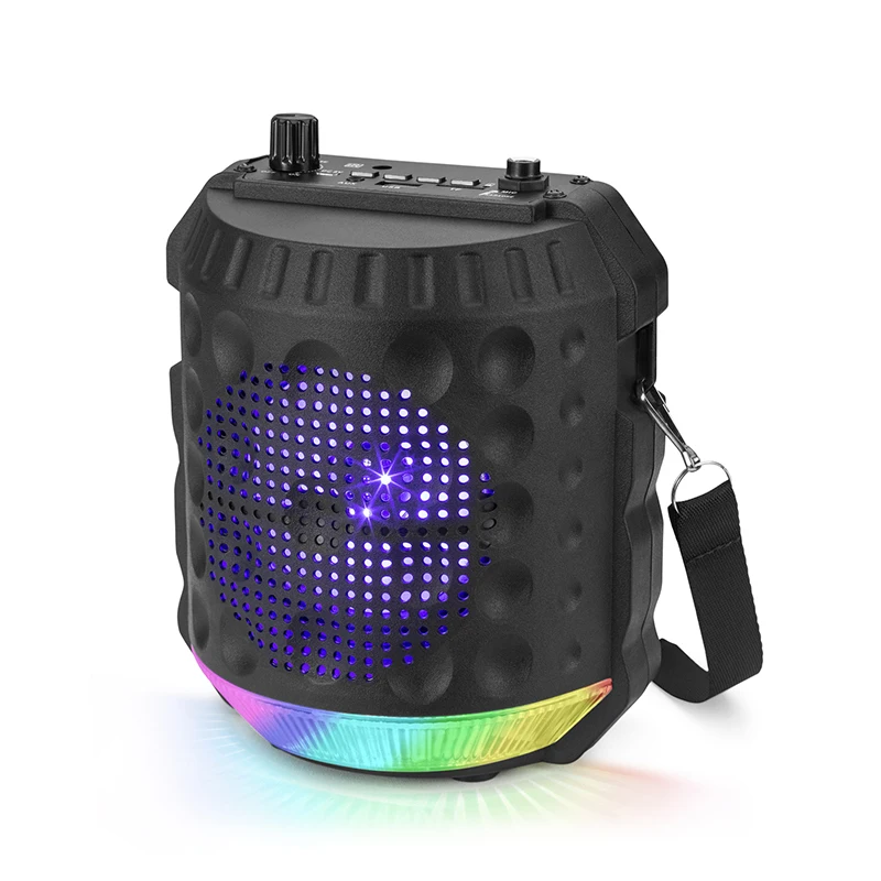 
2021 Outdoor Portable Colorful Led Speakers Wholesale Waterproof Wireless Stereo Speaker Outdoor With LED Light 