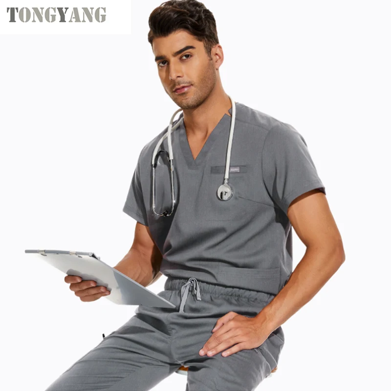 TONGYANG Scrub Suits Stretch Breathable Women Sets Jogger Nursing Scrubs Uniforms Medical Spandex Hospital scrubs uniforms sets