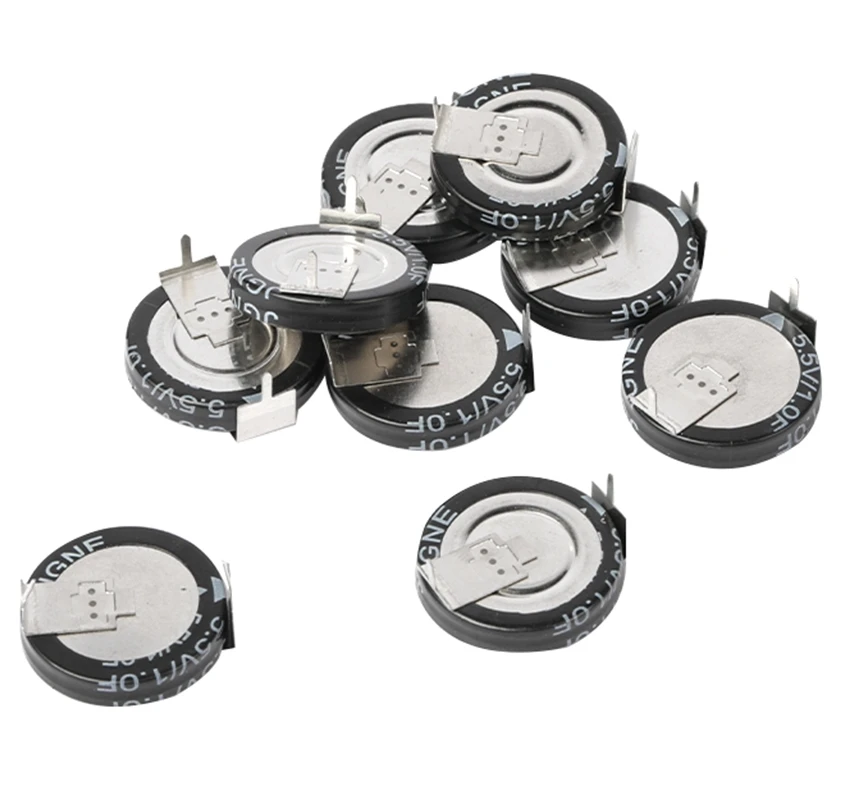 Ultracapacitor 1F 5.5V 19*4.5mm China Original Factory Super Farad Capacitor High Power for Car Solar LED