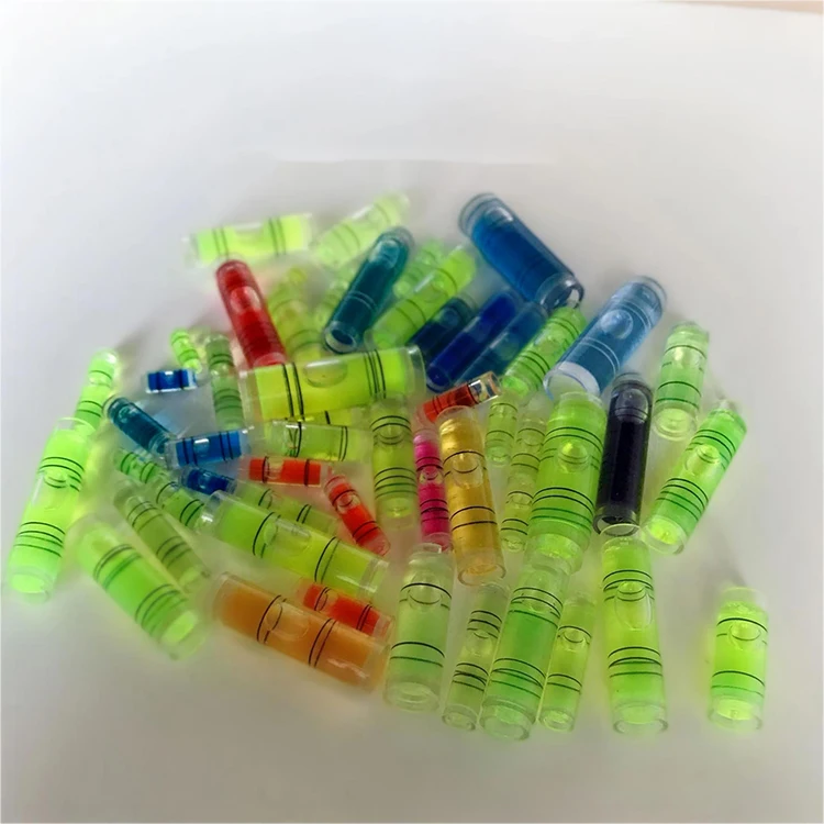 High Quality Plastic Circular And Tubular Bubble Levels Various Type Small Acrylic Bubble Spirit Level Vials