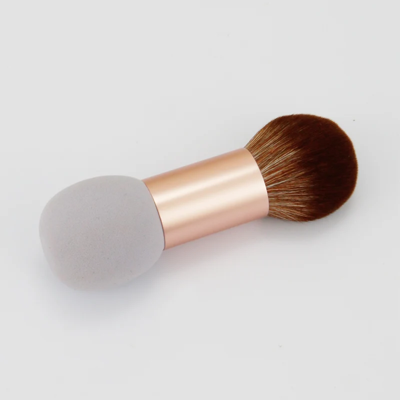 plush foundation single makeup brushes powder double ended makeup brush sponge with powder brush