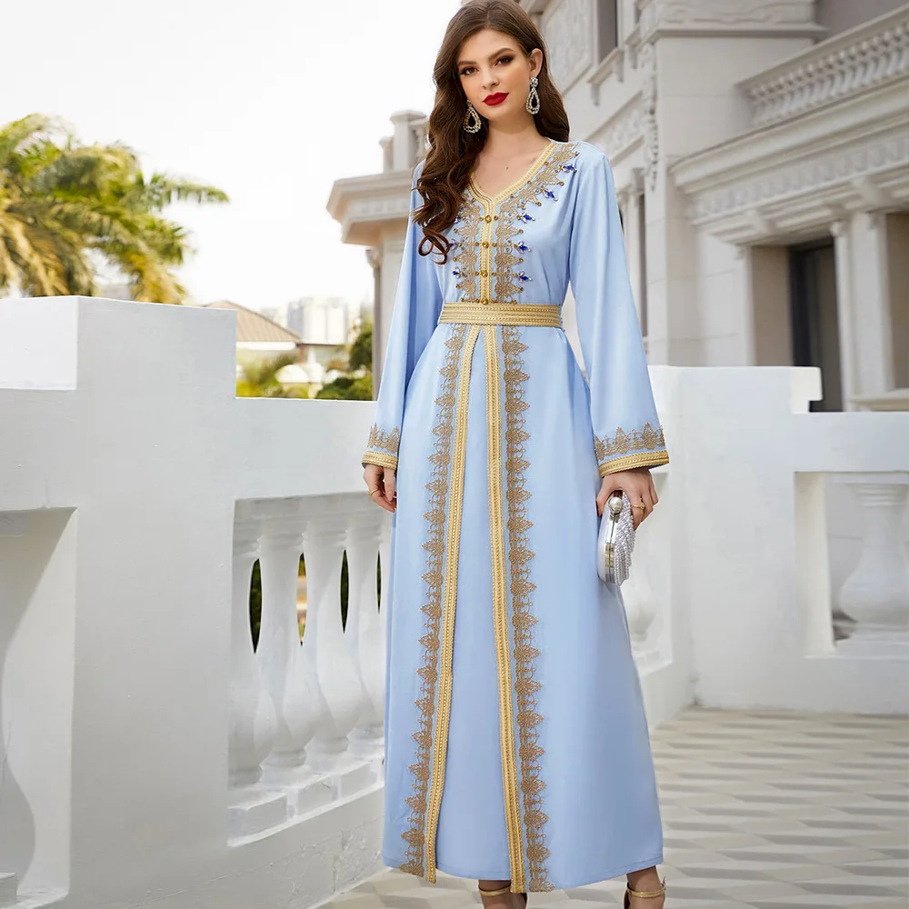 2023 Abaya Jilbab Women African Muslim Dress Dubai Fashion Islamic Clothing Indonesia Kaftan Robe Evening Dresses Jalabiya
