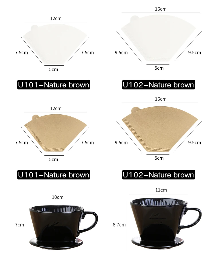 104 natural coffee filter paper eco-friendly special filter paper for capsule coffee machine