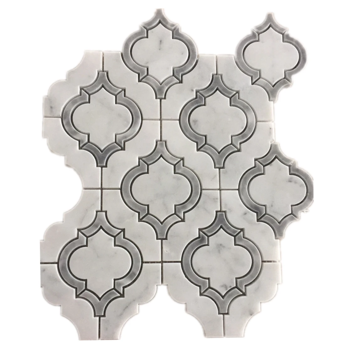 New design marble mosaic tile 3D scenery Athens grey and wooden grey