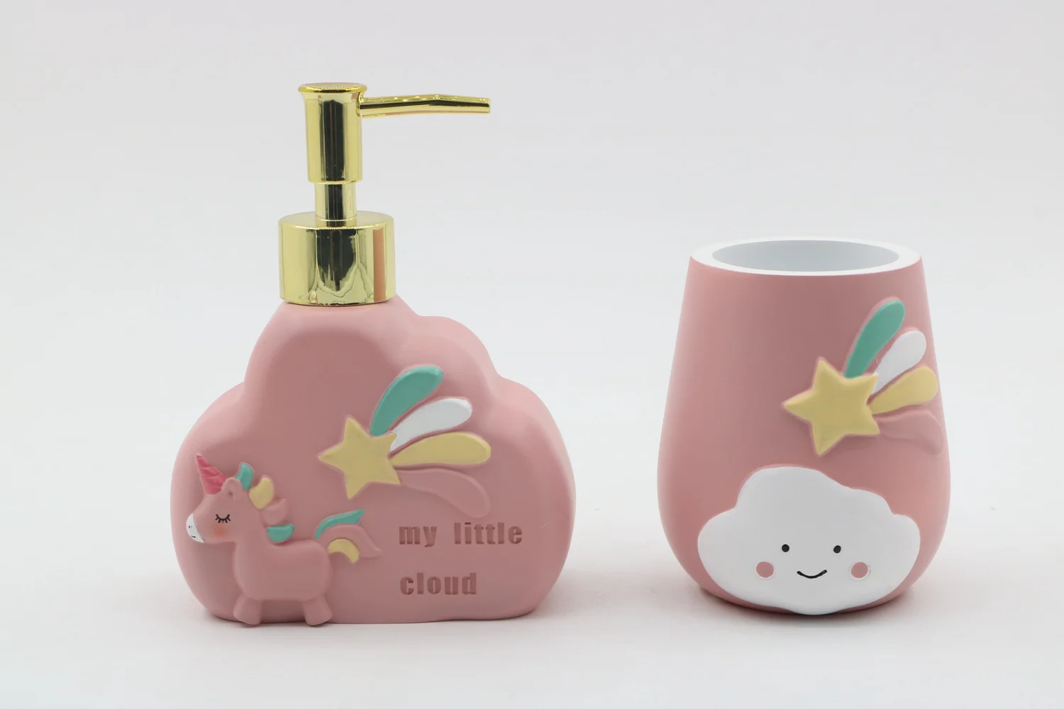 Kids bath set resin home bathroom decoration accessories