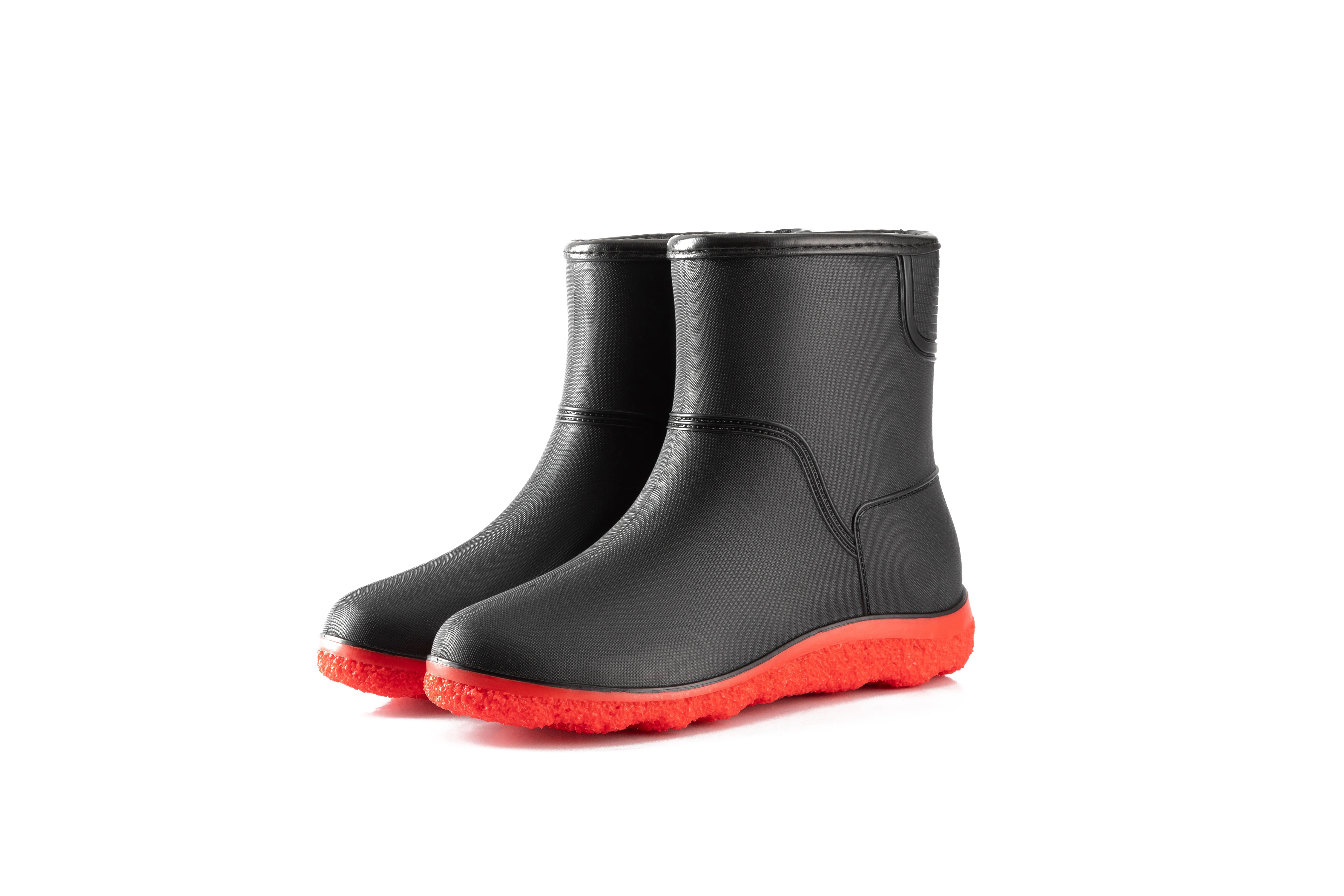 Adult Men PVC Waterproof Work Garden Soft Rain Boots Cotton Boots