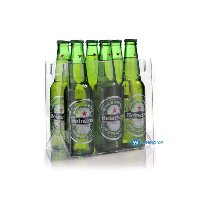 Cheap promotional foldable 6 pack pvc wine bottle cooler bag reuseable pvc foldable cooler bag