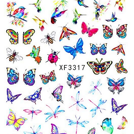 3D наклейка для ногтей в виде бабочки