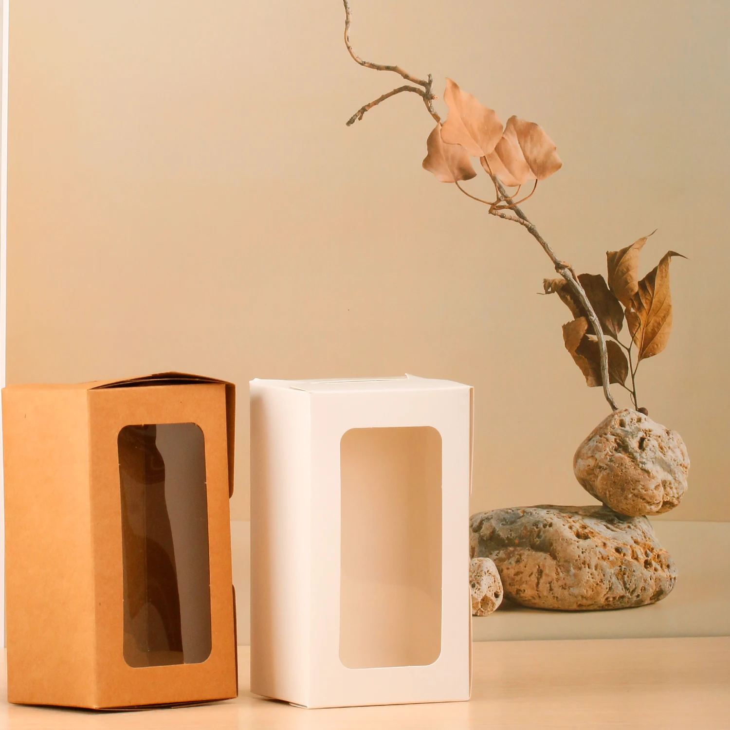 Disposable Food Paper Round Box Kraft Food Catering Food Dividers Folding Paper Box