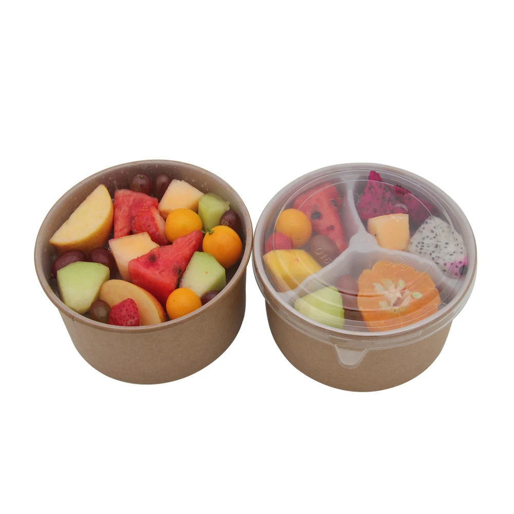 Quick Shipping Biodegradable Eco-Friendly Pla Paper Bowl Fried Chicken Cup Disposable Ice Cream Salad Kraft Paper Bucket