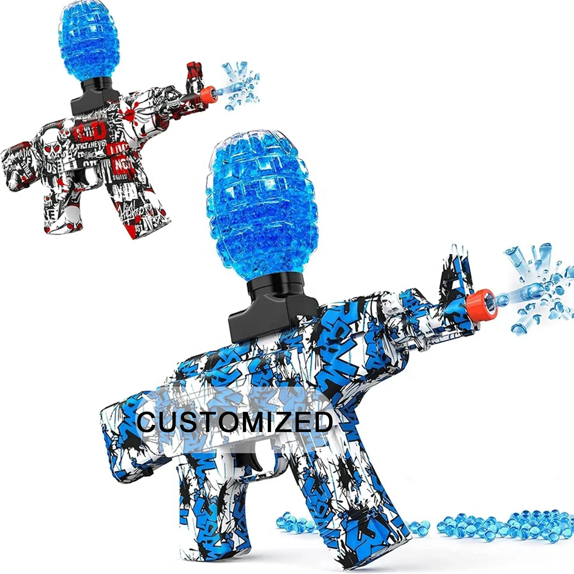 In stock akm 47 water bullet gun electric hydrogel plastic splatter ball gel blaster gun pistola de hidrogel toy guns for boy
