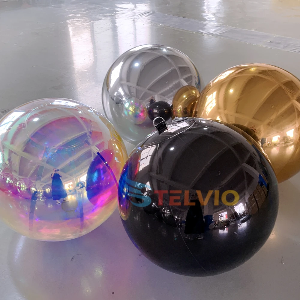 Giant Commercial Inflatable Mirror Ball Inflatables Colorful Gold Silver Ball Event Decor Floating Suspension Advertising Ball