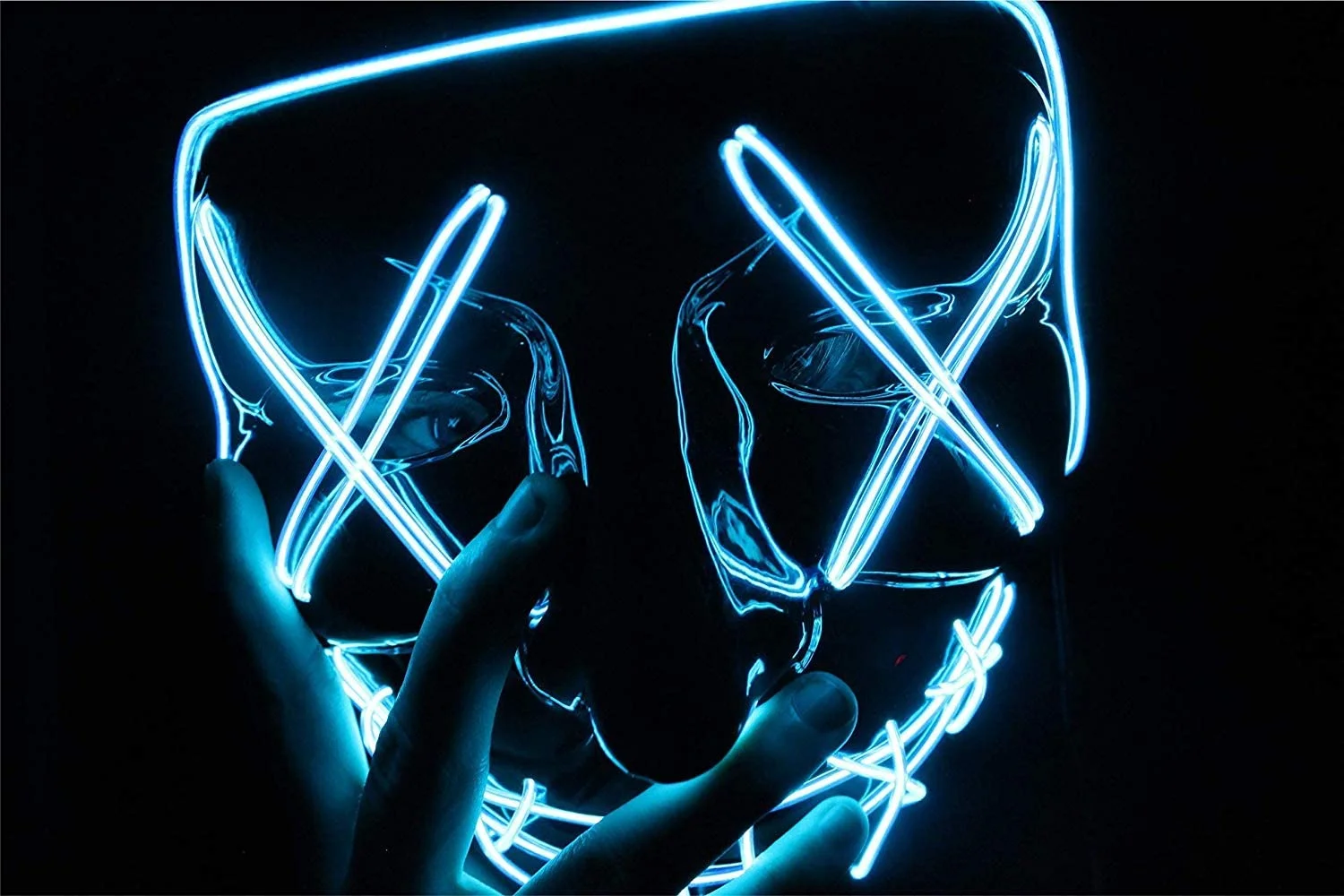 Higher Led Face Mask - Perfect For Halloween, Carnival Costume Christmas Cosplay Glow in Dark