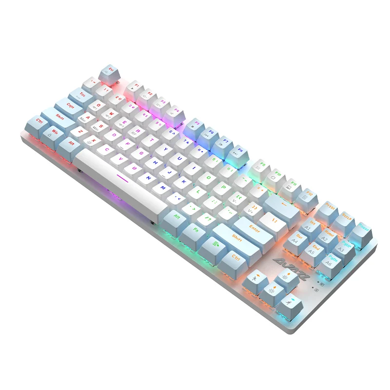 Клавиатура Ajazz AK40Pro Механическая Беспроводная с радужной подсветкой, три режима, 87 клавиш, снижение уровня шума, EVA, три режима