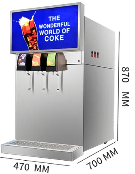 Post mix CO2 drink soda fountains dispenser machine for soad water and cola