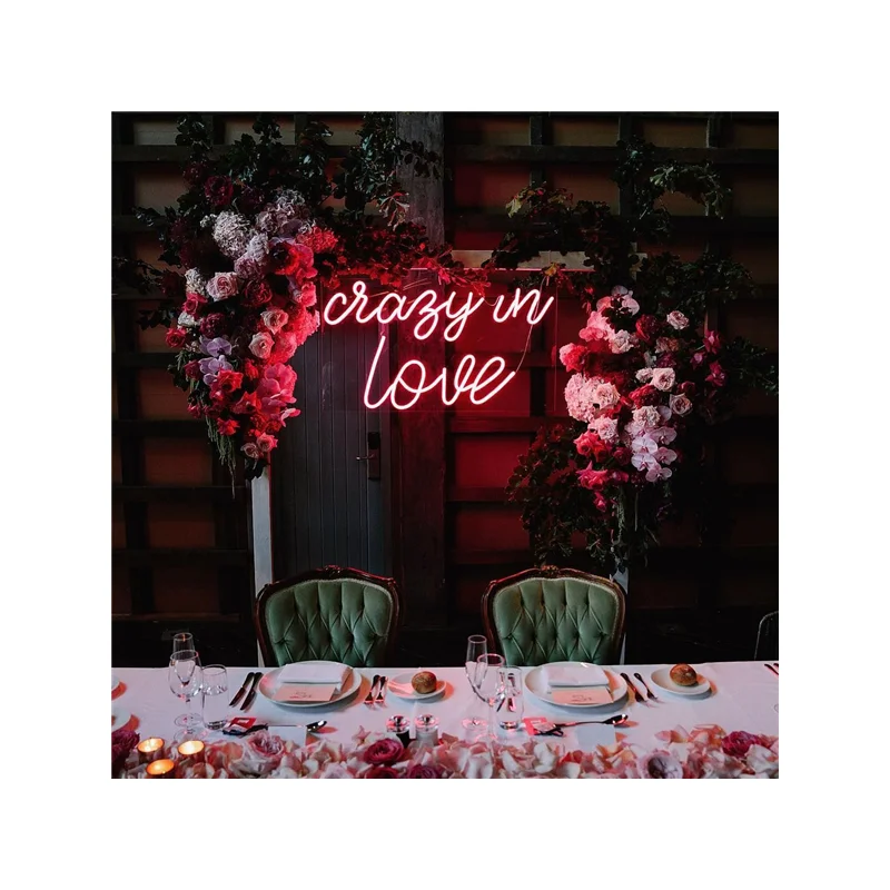 Акриловый Алфавит неоновый знак Crazy in Love led неоновый свет буквы для украшения вечеринки