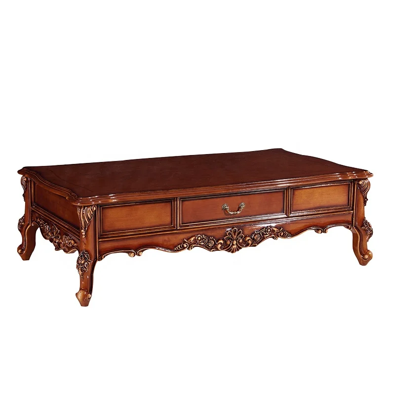 2019 New Coming Luxury Tea Tables Antique Wooden Carved Exquisite Coffee Table Wood Chinese