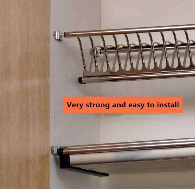 3 en 1 construido en acero inoxidable para escurridor de platos de almacenamiento del armario de la cocina