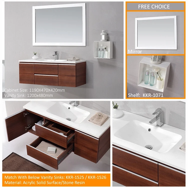 Modern solid surface vanity basin bathroom vanity