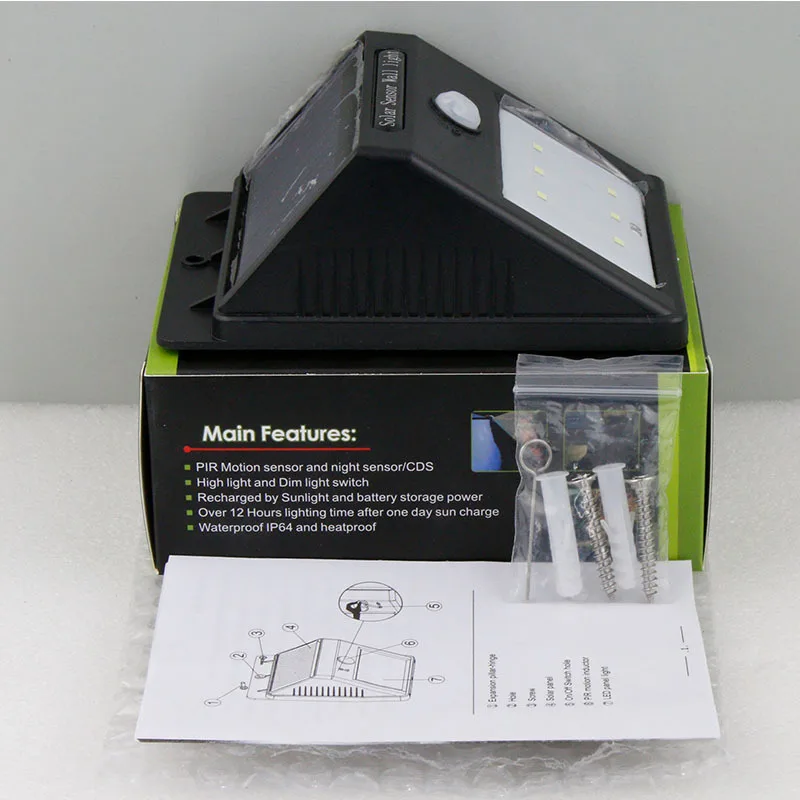 Wall Light Motion Sensor Home Outdoor Led Waterproof Luminous Auto Body Lamp Wireless Power