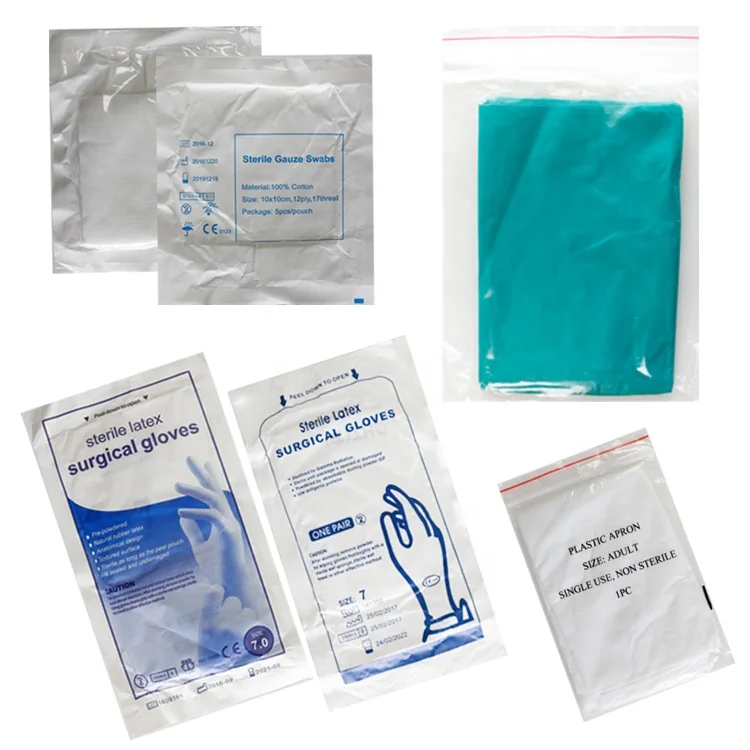 Disposable Surgical Baby Birth Gynecological Clean Emergency Natural Childbirth Delivery Cleaning Bag Pack Kit