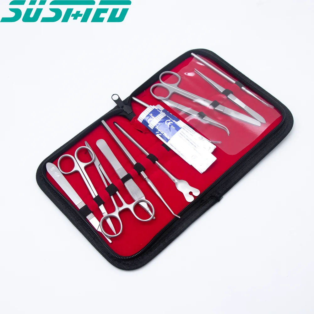 Cheap Price Medical Vet Student Suture Practice Training Kit Dissection Set Surgical Instruments Dissection Kits