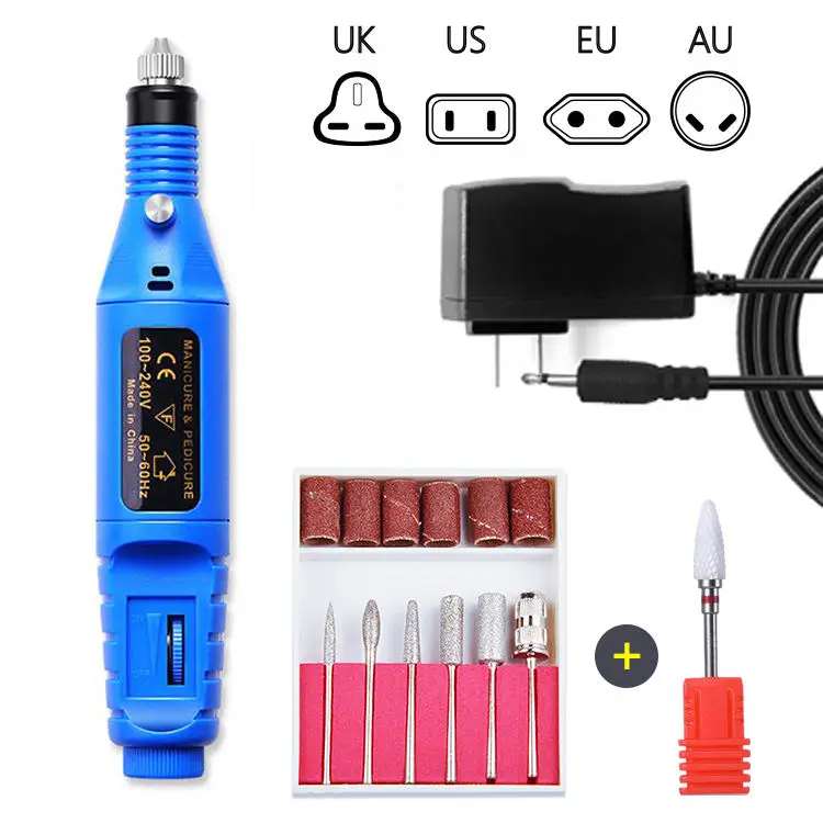 Professional Electric Nail Drill Machine Nail Files Pen Pedicure 7 Bits MillingUV LED Gel Polish Remover Nail Art Manicure Tool