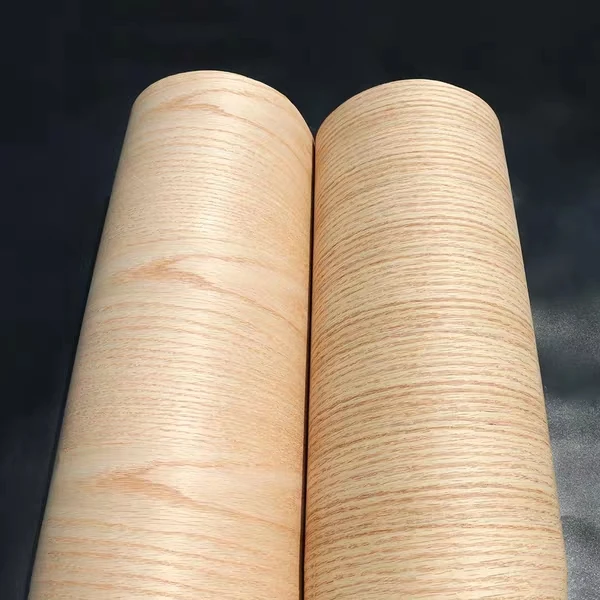 Natural Crown Cut Red Oak 2500*590*0.25mm Craft Paper Wood Veneer