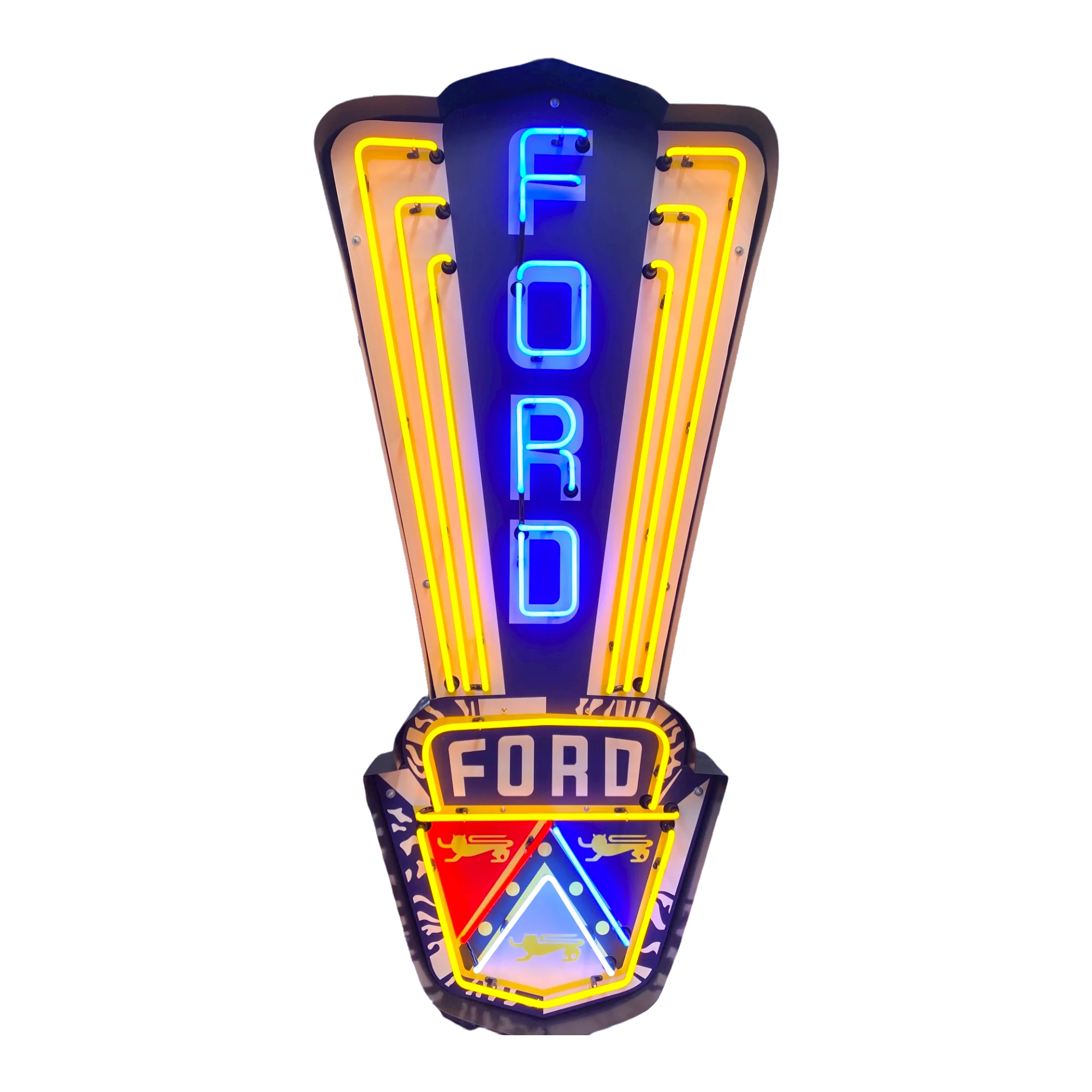 China Factory Wholesale Indoor Outdoor neon glass tube sign customized logo in steel can neon sign