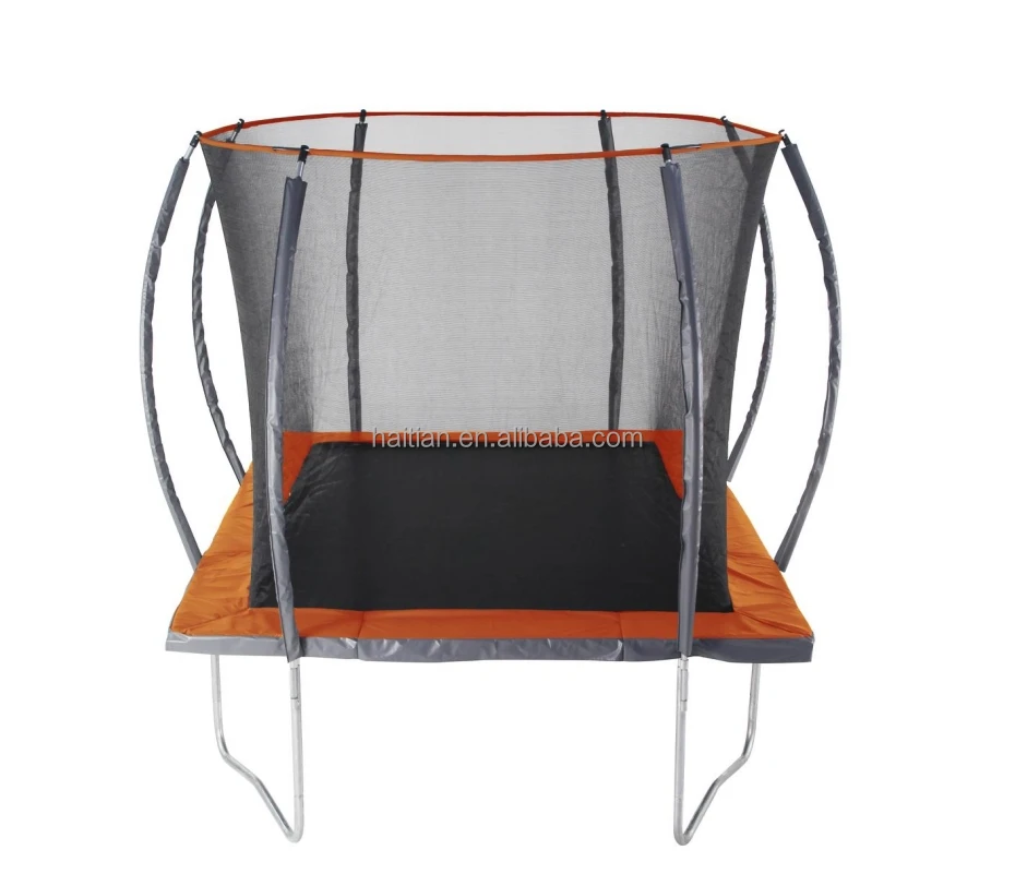 Лидер продаж, профессиональные гимнастические прямоугольные батуты для прыжков на открытом воздухе с безопасной сеткой