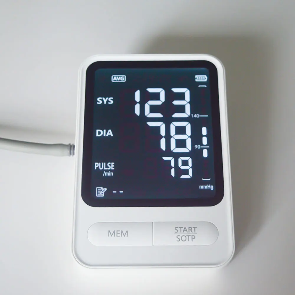 Rechargeable Upper Arm Blood Pressure Monitor With Inflation Measurement Technology 2 Users 120 Memory