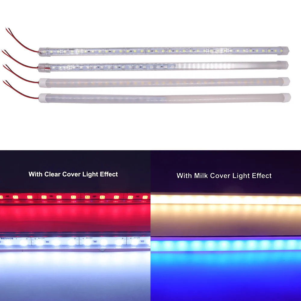 5054 SMD 25 см 18 светодиодных ламп под шкафом DC 12 В светодиодные алюминиевые лампы для холодильника полосы высокой яркости неводонепроницаемый жесткий свет