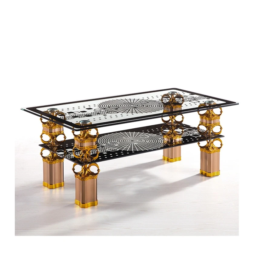  Красивый современный кофейный столик из нержавеющей стали с дизайном кофейного