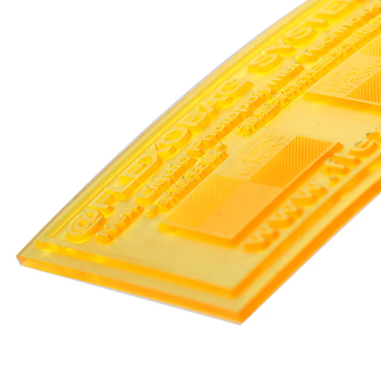 Photopolymer flexo resin printing plate for hot stamping