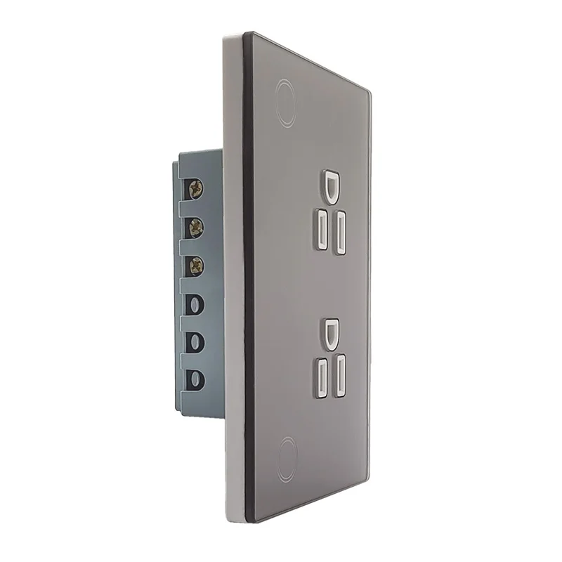 10A Tuya  US Wifi Smart Socket Universal Double Wall Socket Touch Smart Switch with Power monitoring and 2 Outlet