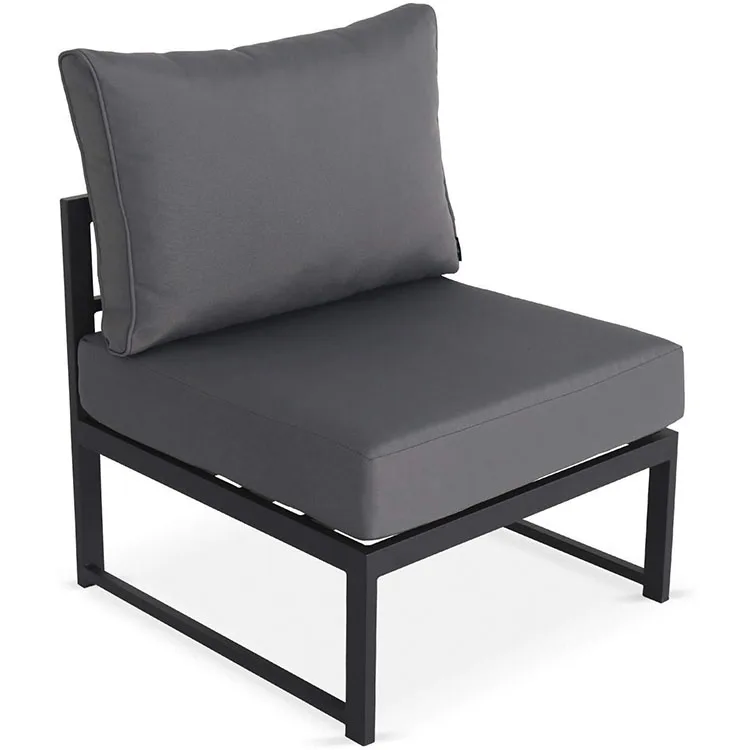 
Black L shape all aluminum unique outdoor sectional sofa garden furniture outdoor corner garden sofa set 