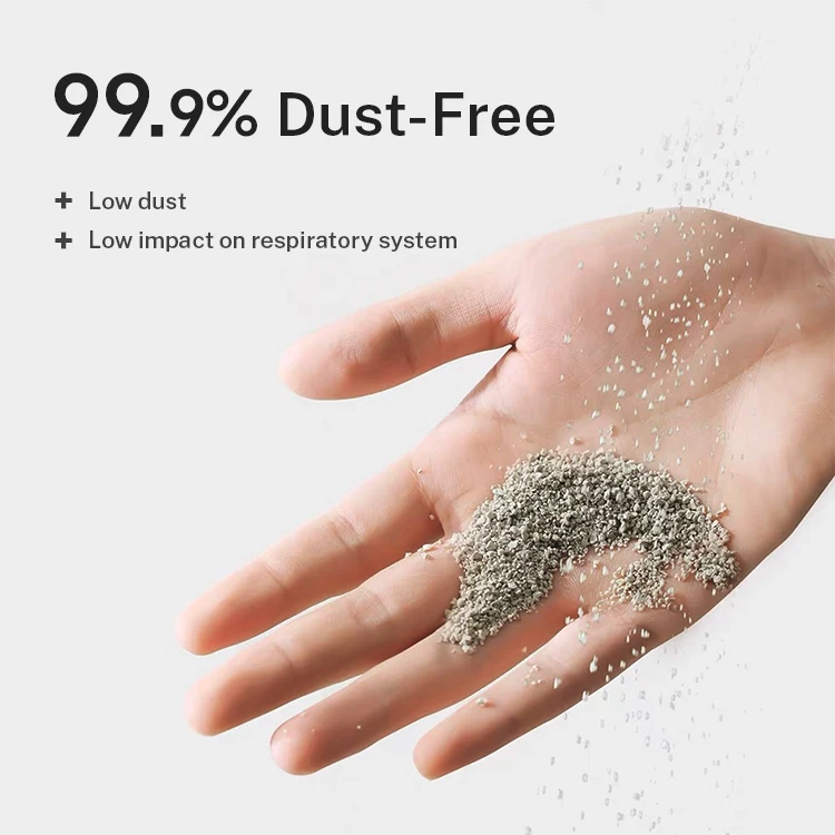 Muawu Factory Supply 100% Water Lock Strong Caking Release fragrance crusher sand Premium Easy Clean Bentonite Cat Litter