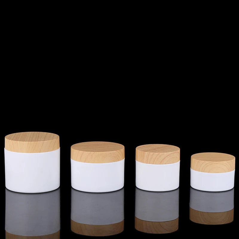 10 30 50 150 200 380 g Empty Double Heavy Wall Plastic PP Cream Jar with water transfer printing Lid