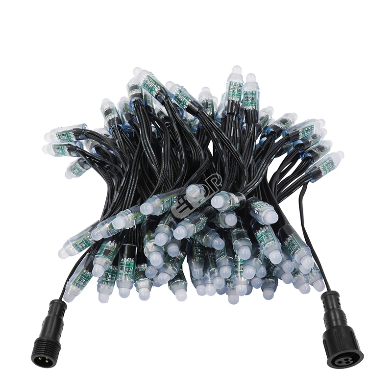 WS2811 смарт-12v 100ct пуля узлов черный 18AWG провода с xconnectбыл