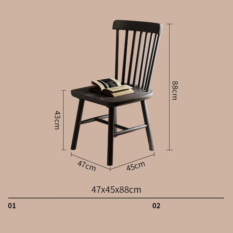 Wholesale Modern Furniture windsor chair Ergonomic Back Chair wooden chair for dining room