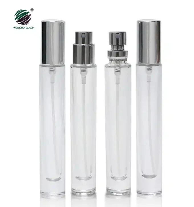 Hot sale cosmetic packaging products round shape 30ml glass perfume bottle with aluminum lids customized logo