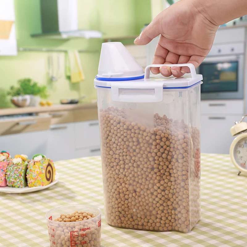 Low Price good quality kitchen organizer food storage containers cereal grain storage bin