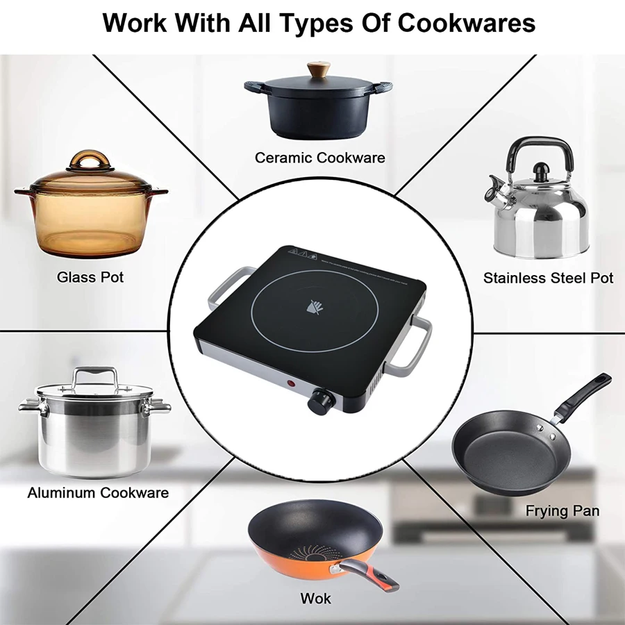 Portable 1 Burner Waterproof Infrared Cooker Hob Stove Electric Ceramic Cooker Induction Infrared Cooker