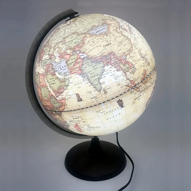 Factory HOT SALE Great Value 30cm Antique World Globe With Led Light Educational World Map Earth Globe