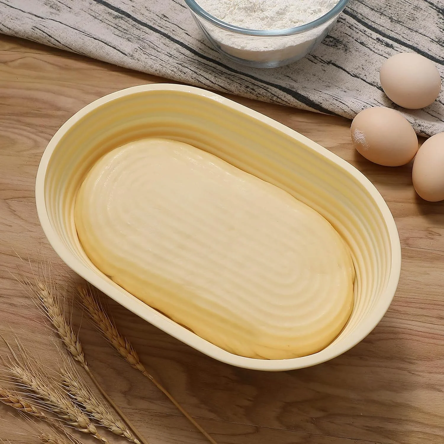 New 2024 Non-Stick Round Bread Proofing Basket Collapsible Silicone Bread Proofing Basket