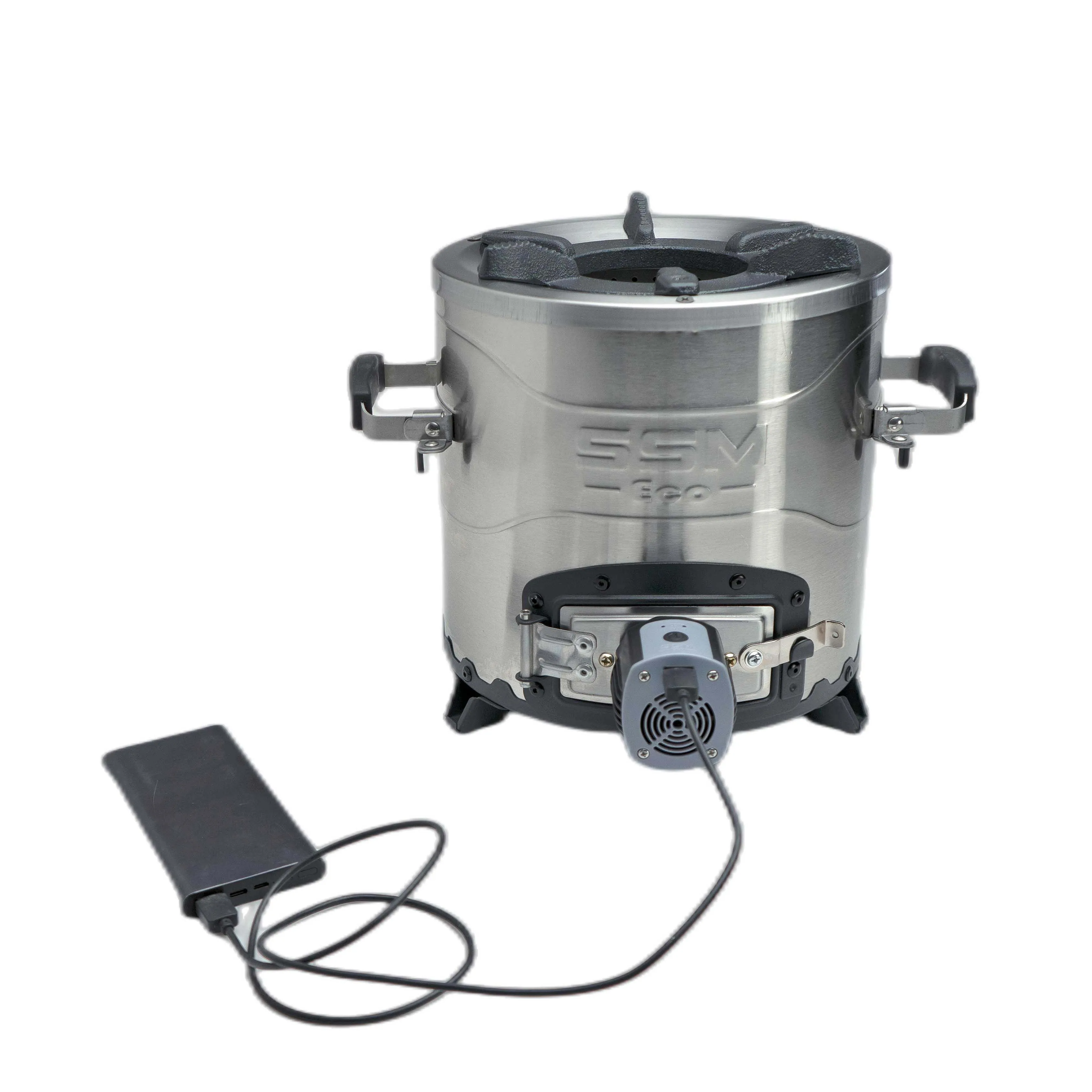 Charcoal Biomass Stove with 3 Levels Adjustable Thermoelectric Power Generator